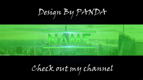 Template Green Banner Download Youtube