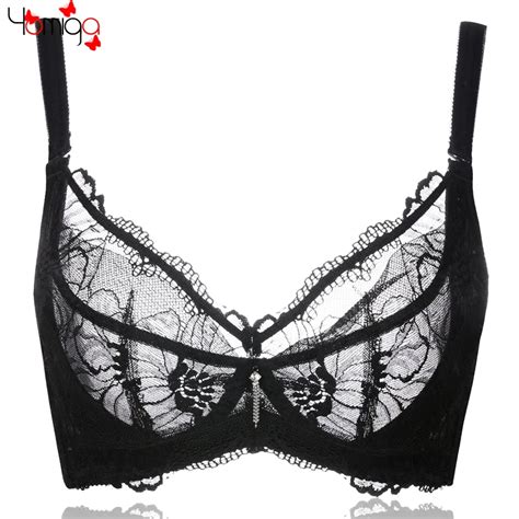 Summer Thin Cup Large Cup Bras Top Sheer Push Up Sexy Bra Underwear