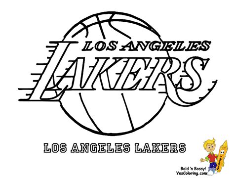 La lakers logo black and white. Basketball Team Coloring Pages - GetColoringPages.com