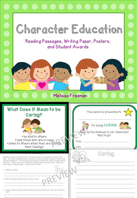 Character Education Package Character Education Activities Character
