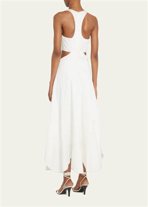Cult Gaia Calia Cutout Cotton Lace-Up Maxi Dress - Bergdorf Goodman