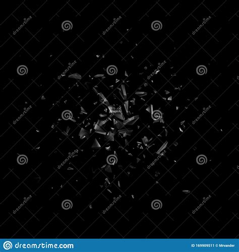 Shatter Glass With Particle Abstract Broken Debris Explode Effect For