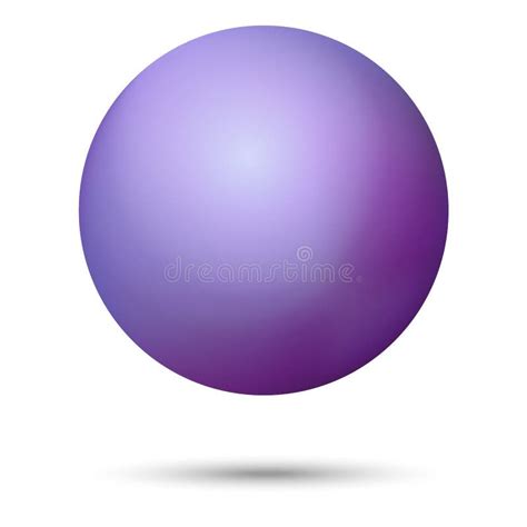 Glass Purple Ball Or Precious Pearl Glossy Realistic Ball 3d Abstract Vector Illustration