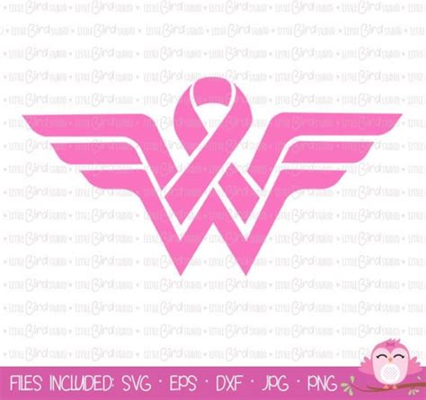 Breast Cancer Svg Wonder Woman Logo Svg Fight Cancer Pink Etsy