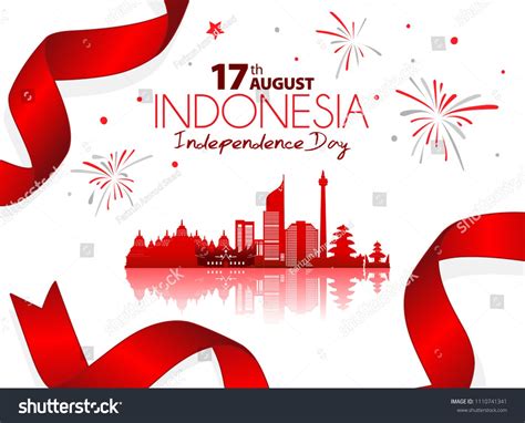 17 August Indonesia Happy Independence Day Greeting Card Waving