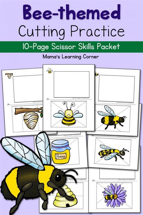 This is the ultimate list of printable cutting worksheets for preschoolers. FREE Bee Cutting Practice Printables