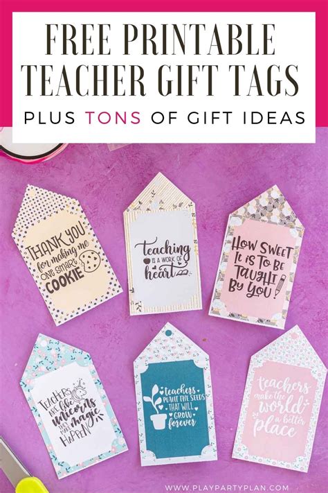 Free Printable Teacher Appreciation Gift Tags Play Party Plan