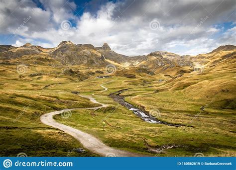 High Peaks Of Pourtalet Mountain Pass In Pyrenees Spain And France