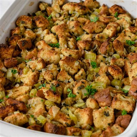 Homemade Stuffing Traditional Bread Stuffing Recipe Mom S Dinner