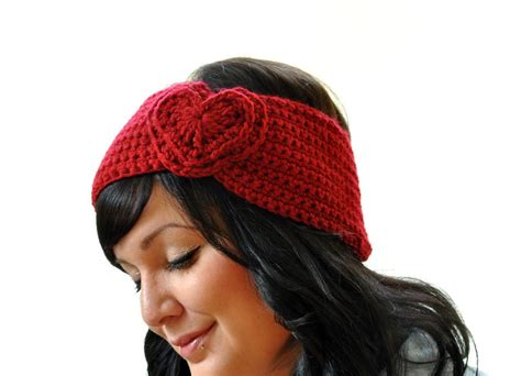 The Sweetheart Crochet Heart Headband 2600 Via Etsy Mallory