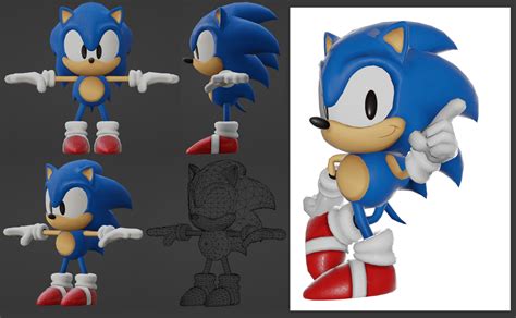 My New Classic Sonic Model This One Was Based On The Sonic Twitter