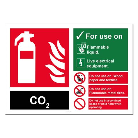 Co2 Fire Extinguisher Safety Sign — Sg World