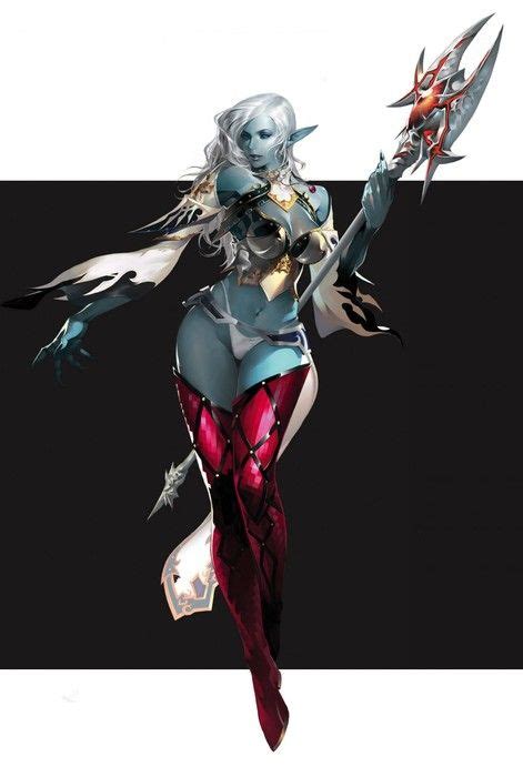 Kaiten Dark Elf Fantasy Female Warrior Fantasy Character Design