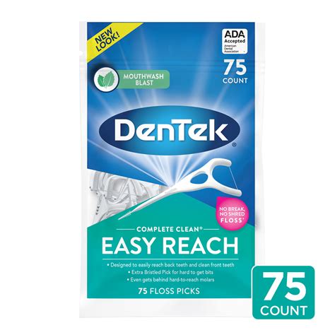 DenTek Complete Clean Easy Reach Floss Picks, 75.0 CT - Walmart.com