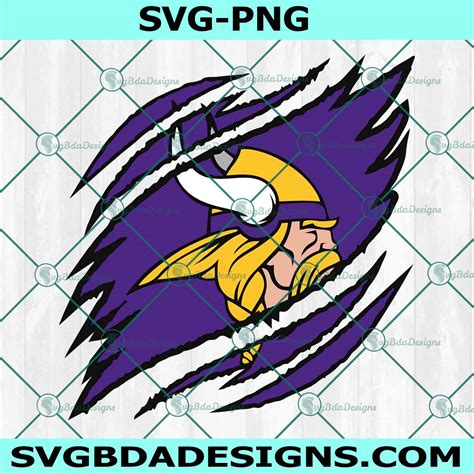 Minnesota Vikings Ripped Claw Svg Vikings Ripped Claw Svg