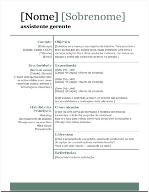 Currículo Simples No Word Modelos Editáveis Grátis Ou Pagos