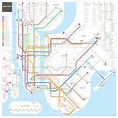 Schematic New York City Subway map by INAT : nycrail