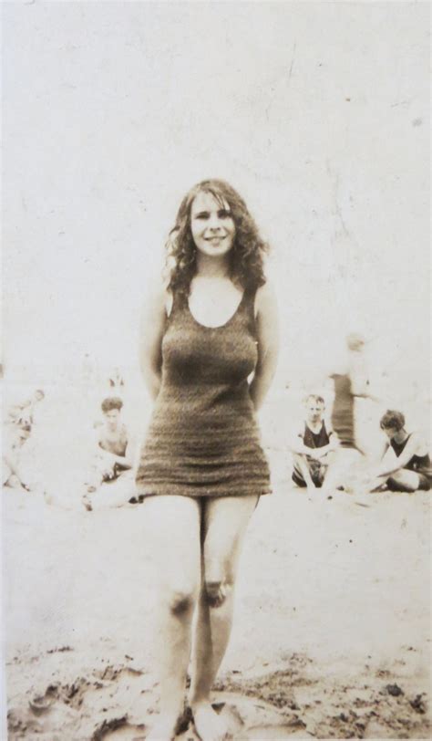 Vintage S Busty Beautiful Woman At Beach Snapshot Etsy