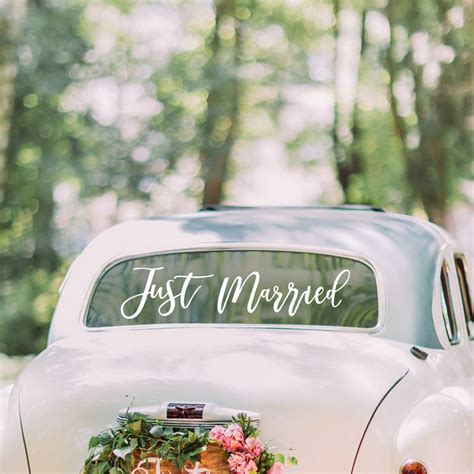 Just Married Bil Stickers