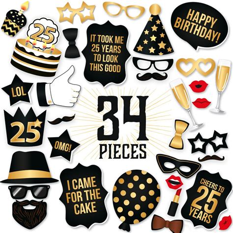 Buy Happy Birthday Photo Booth Props By Partygraphix European Made