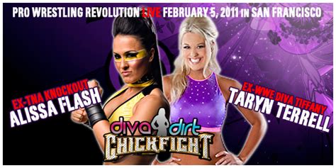 Diva Dirt And Chickfight Presents Alissa Flash Vs Taryn Terrell Tiffany