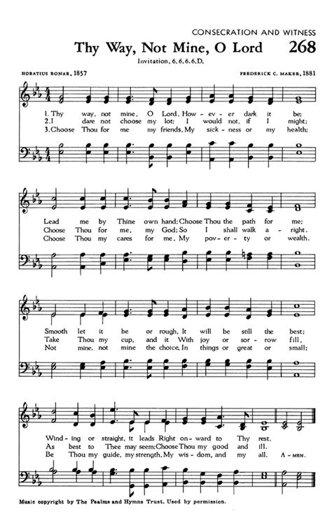 The Hymnal Of The Evangelical United Brethren Church 268 Thy Way Not