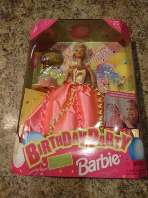1998 Mattel Birthday Party Barbie She Can Blow Up Balloons 22905 New Nrfb 3000 Picclick