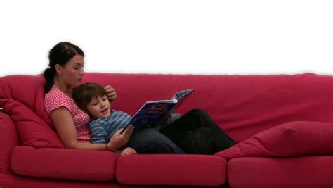 Sexy Young Mother Reading A Book Toher Son Stock Footage Video 281083