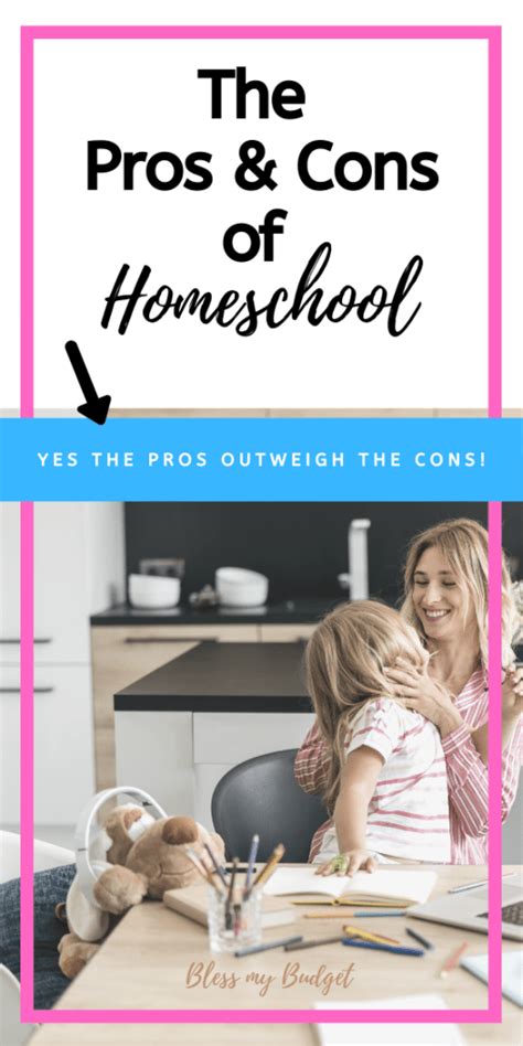 What Are The Pros And Cons Of Homeschooling Bless My Budget