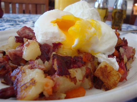 Corned Beef Hash With Poached Eggs Roadtripflavors