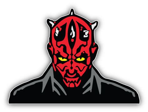 Star Wars Cartoon Darth Maul Head Sticker Bumper Decal Sizes Ebay