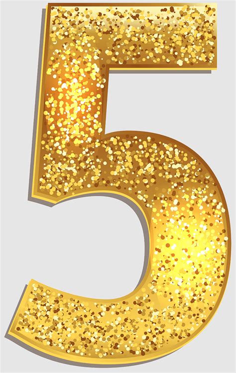 Number Five Decorative Numbers Shining Tiff Data Compression