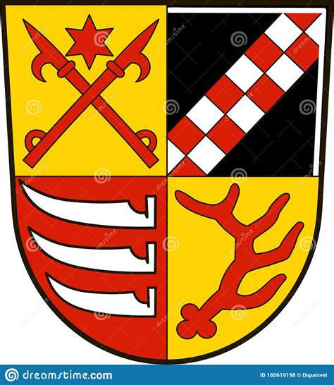 Coat Of Arms Of Oder-Spree In Brandenburg, Germany Stock Vector ...