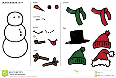 Snowman Hat And Scarf Template