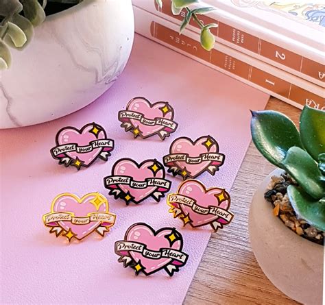 Protect Your Heart Enamel Pins Etsy