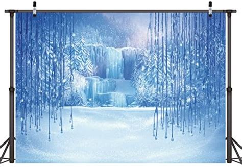 Lywygg 7x5ft Winter Wonderland Backdrop Winter Frozen Snow Ice Crystal
