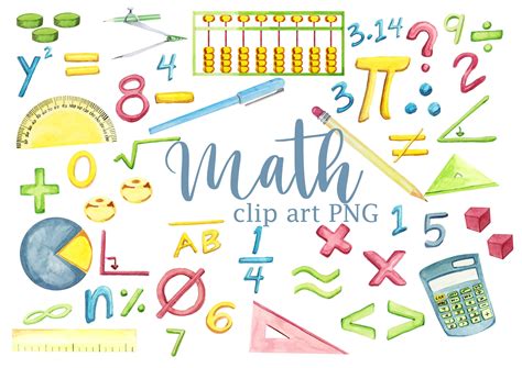 Math Clip Art Bundle In Png Format Etsy