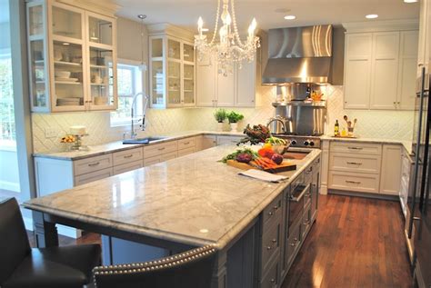 Ceramic tile is affordable, easy to install and. Super White Countertops - Transitional - kitchen - Karen ...