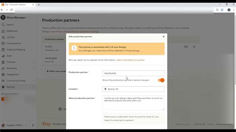 ETSY Production Partner YouTube