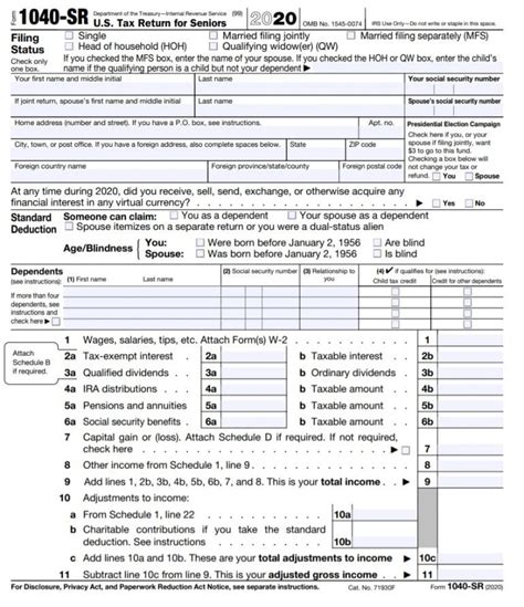 Federal Tax Return 1040ez Table