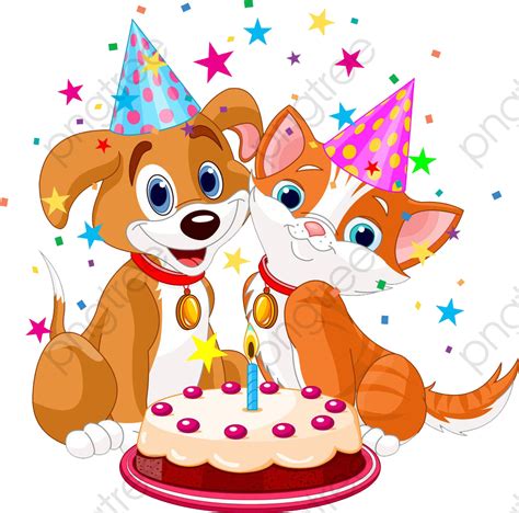 Celebrate Dog, Dog Clipart, Dogs, Birthday Cake PNG Transparent Image png image