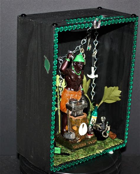 Oggun Altar Shrine Ogun Orisha Prayer And Offering Shrine Etsy