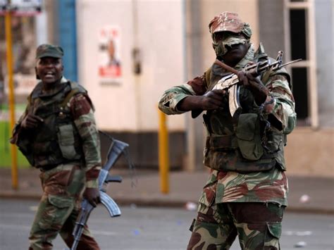 Zimbabwe Elections Soldiers Patrol Streets Of Harare After Army Uses Deadly Force To Break Up