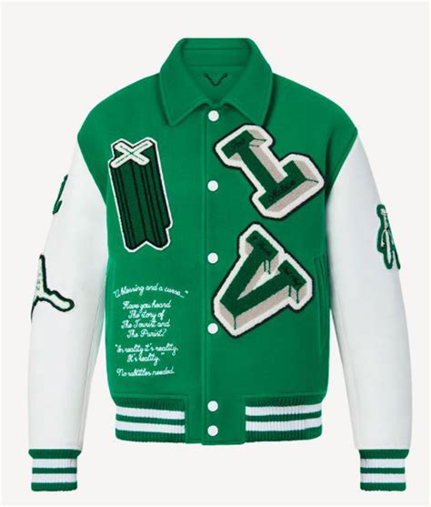 Green Louis Vuitton Letterman Jacket Jackets Creator