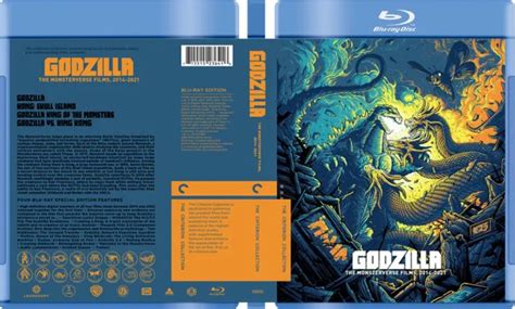 Godzilla Monsterverse Collection Custom Blu Ray Cover W Empty Case