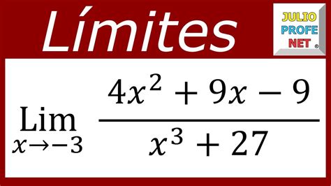 LÍmites Algebraicos Ejercicio 11 Youtube