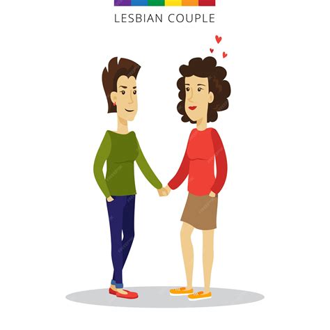 Premium Vector Vector Lesbian Couple Love Concept