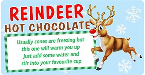 Buy Christmas Sticker Reindeer Hot Chocolate Santa Hot Chocolate