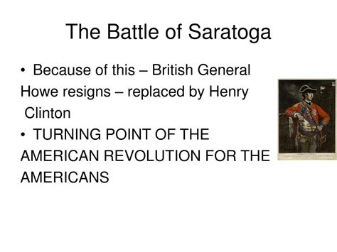 Ppt The Battle Of Saratoga Powerpoint Presentation Free Download