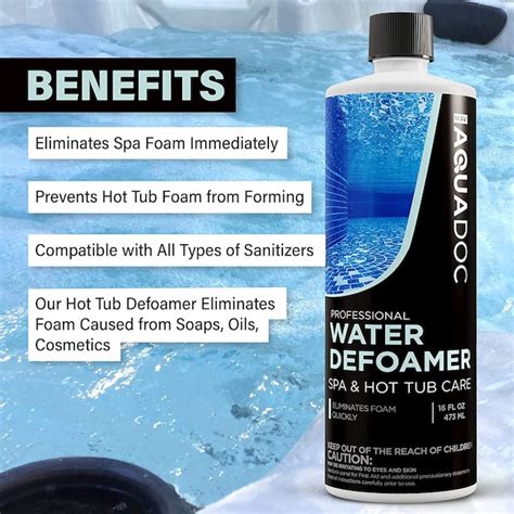 Mav Aquadoc Aquadoc Spa Defoamer For Hot Tubs Low Odor Fast Acting Hot Tub Foam Eliminator